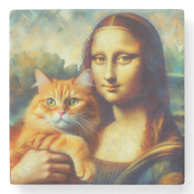 Mona Lisa schilderij La Gioconda met Cat