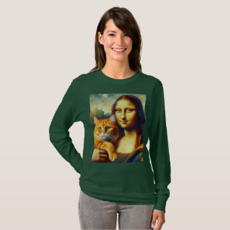 Mona Lisa schilderij La Gioconda met Cat T-shirt