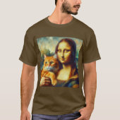 Mona Lisa schilderij La Gioconda met Cat T-shirt (Voorkant)