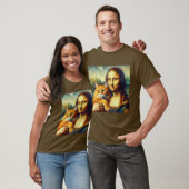 Mona Lisa schilderij La Gioconda met Cat T-shirt (Unisex)