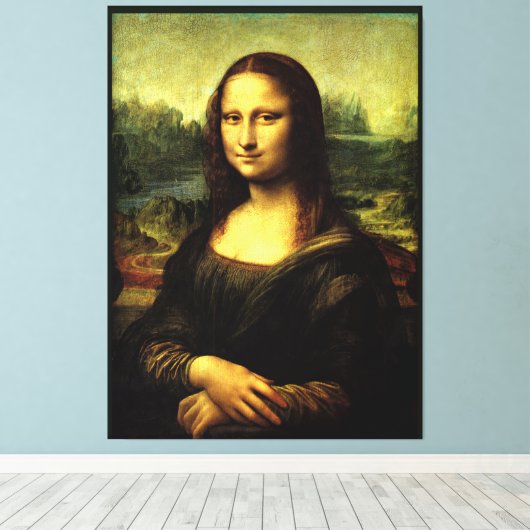 Mona Lisa, schilderkunst, Canvas Afdruk (Insitu (Houten vloer))