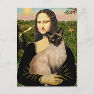 Mona Lisa - Seal Point Siamese cat Briefkaart