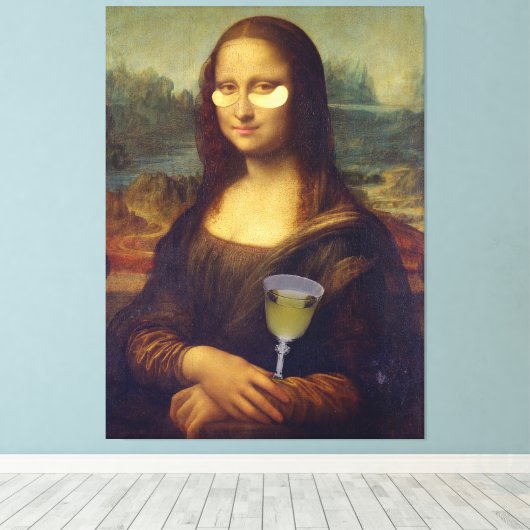Mona Lisa Self-Care Wall Art Canvas Afdruk (Insitu (Houten vloer))