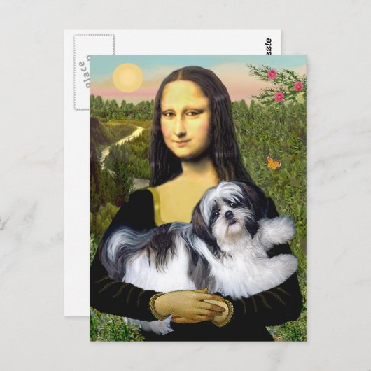Mona Lisa - Shih Tzu (A-LD) Briefkaart (Voorkant / Achterkant)