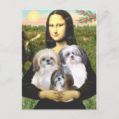 Mona Lisa - Shih Tzus (drie) Briefkaart (Voorkant)