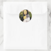 Mona Lisa - Siamese 24 (blauw punt) Ronde Sticker (Tas)