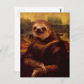 Mona Lisa Sloth Briefkaart (Voorkant / Achterkant)