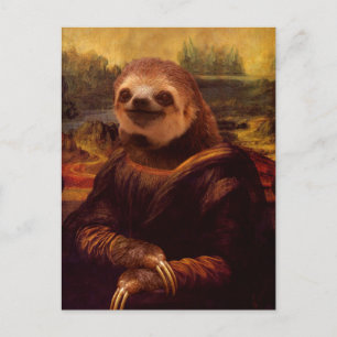 Mona Lisa Sloth Briefkaart