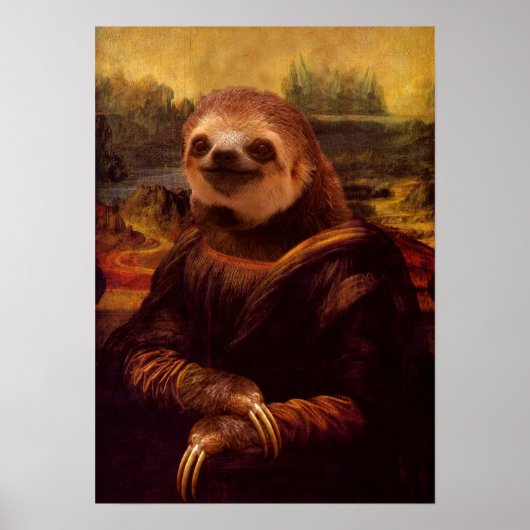 Mona Lisa Sloth Poster (Voorkant)