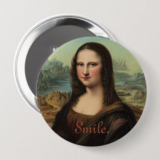 Mona Lisa Smile Button (Voorkant /achterkant)