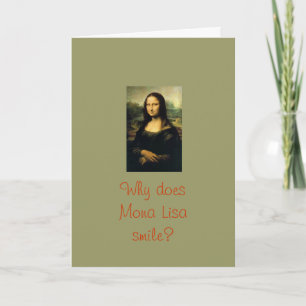 Mona Lisa Smiles Feestdagen Kaart