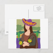 Mona Lisa Sombrero Briefkaart (Voorkant / Achterkant)