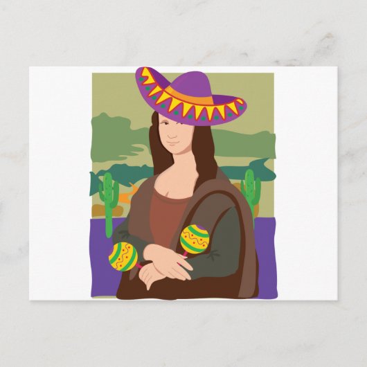 Mona Lisa Sombrero Briefkaart (Voorkant)