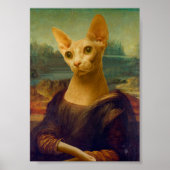 Mona Lisa Sphynx Cat Poster (Voorkant)