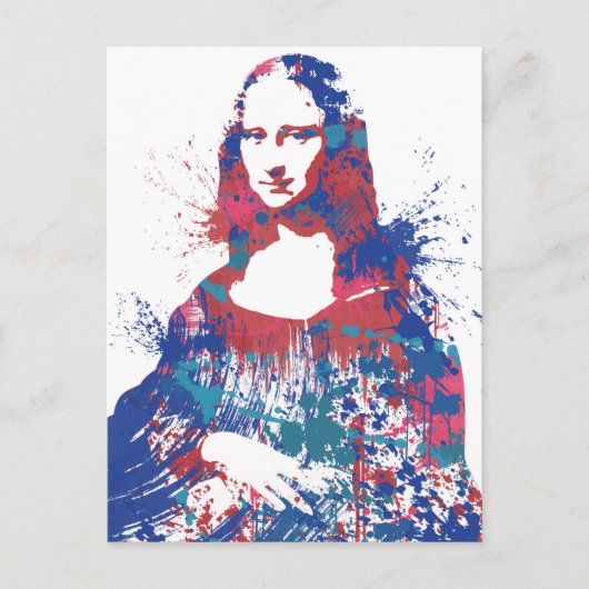 Mona Lisa splach Briefkaart (Voorkant)