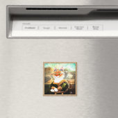 Mona Lisa spoof kattenmagneet Magneet (Insitu (Vaatwasser))