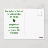 Mona Lisa St. Patrick's Day Clover Briefkaart (Achterkant)