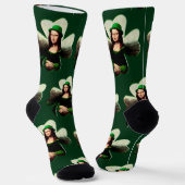 Mona Lisa St. Patrick's Day Clover Sokken (Gebogen)