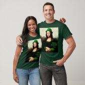 Mona Lisa St. Patrick's Day Clover T-shirt (Unisex)