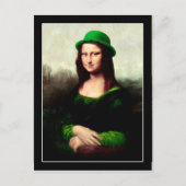 Mona Lisa St. Patrick's Day Klaver Briefkaart (Voorkant)