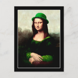 Mona Lisa St. Patrick's Day Klaver Briefkaart