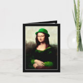 Mona Lisa St. Patrick's Day Klaver Kaart (Voorkant)