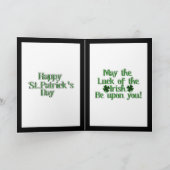 Mona Lisa St. Patrick's Day Klaver Kaart (Binnen)