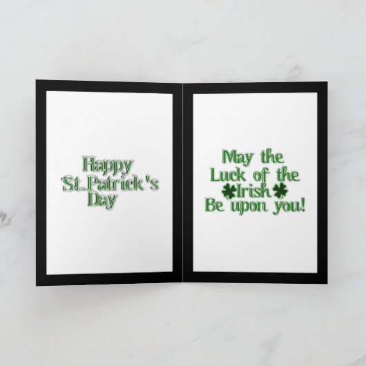 Mona Lisa St. Patrick's Day Klaver Kaart (Binnen)