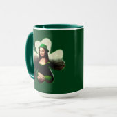 Mona Lisa St. Patrick's Day Klaver Mok (Voorkant links)