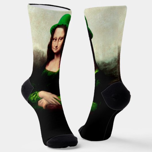 Mona Lisa St. Patrick's Day Klaver Sokken (Gebogen)