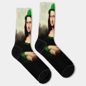 Mona Lisa St. Patrick's Day Klaver Sokken (Rechts)