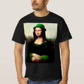 Mona Lisa St. Patrick's Day Klaver T-shirt (Voorkant)