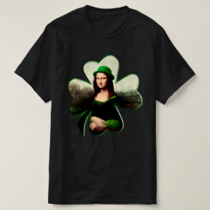 Mona Lisa St. Patrick's Day Klaver T-shirt