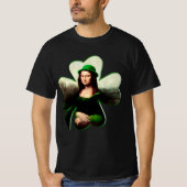 Mona Lisa St. Patrick's Day Klaver T-shirt (Voorkant)