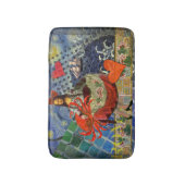 Mona Lisa Starry Night Collage: Whimsiek Surrealis Badmat (Voorkant Verticaal)
