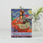 Mona Lisa Starry Night Collage: Whimsiek Surrealis Kaart (Staand voorkant)