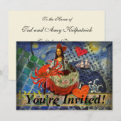 Mona Lisa Starry Night Collage: Whimsiek Surrealis Kaart (Voorkant / Achterkant)