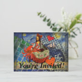 Mona Lisa Starry Night Collage: Whimsiek Surrealis Kaart (Staand voorkant)