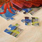 Mona Lisa Starry Night Collage: Whimsiek Surrealis Legpuzzel (Zijkant)