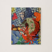 Mona Lisa Starry Night Collage: Whimsiek Surrealis Legpuzzel (Verticaal)