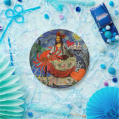 Mona Lisa Starry Night Collage: Whimsiek Surrealis Papieren Bordje (Feest)