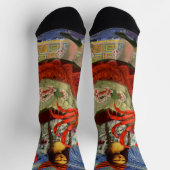 Mona Lisa Starry Night Collage: Whimsiek Surrealis Sokken (Top)