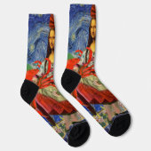 Mona Lisa Starry Night Collage: Whimsiek Surrealis Sokken (Rechts)