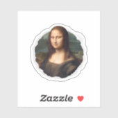 Mona Lisa sticker, gescheurde papieren badge Sticker (Vel)