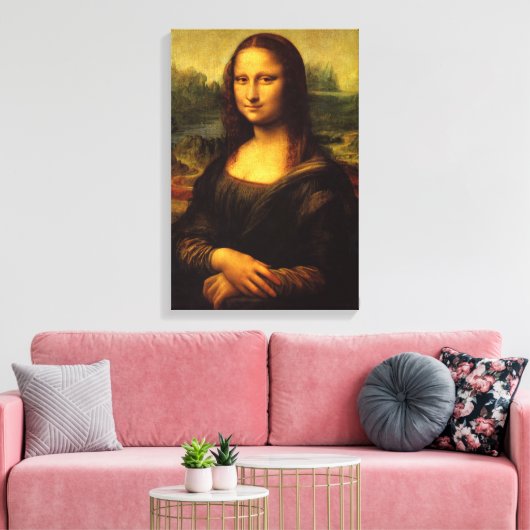 Mona Lisa Stretched Canvas Afdrukken (Insitu (Woonkamer))