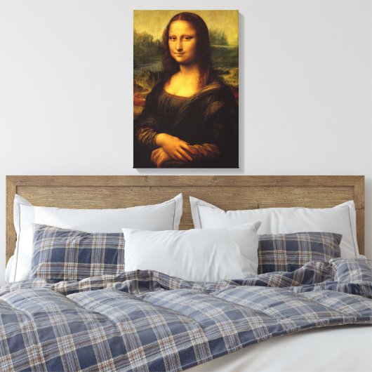 Mona Lisa Stretched Canvas Afdrukken (Insitu (Slaapkamer))