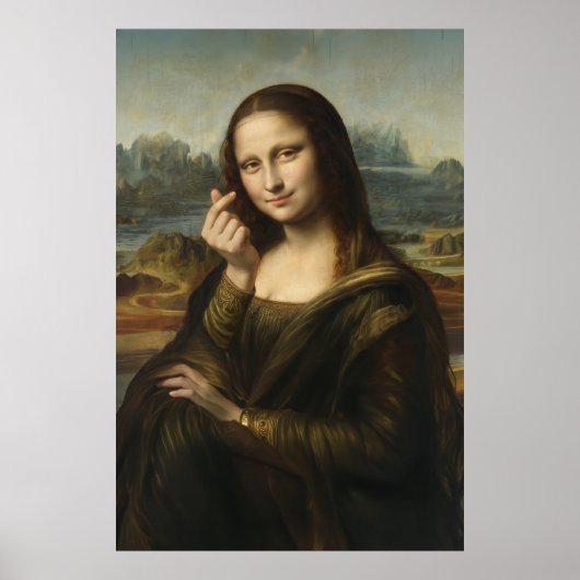 Mona Lisa striking a "Kyun Pose" Poster (Voorkant)