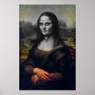 mona lisa suikerschedel poster