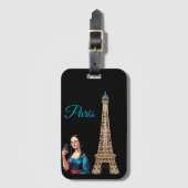 Mona Lisa Taking Selfie Luggage Tag Bagagelabel (Voorkant (verticaal))