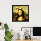 Mona Lisa The Easter Bunny Poster (Thuiskantoor)